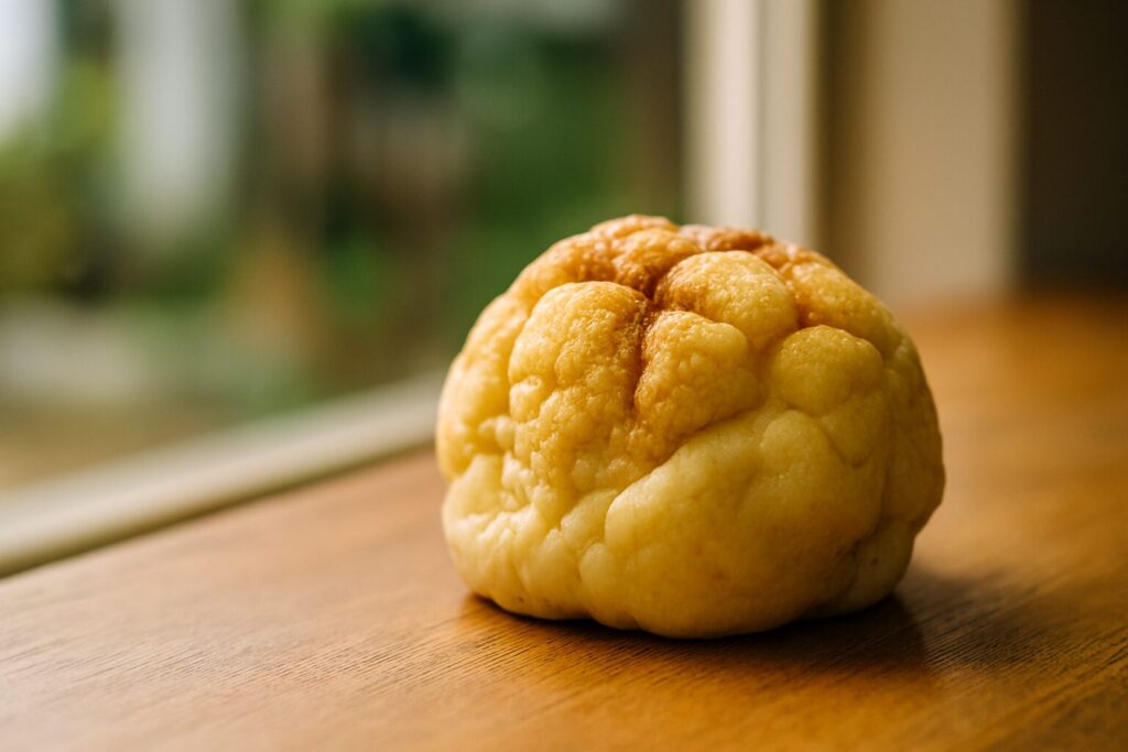 メロンパン作りの失敗原因と改善ポイントを示す解説図