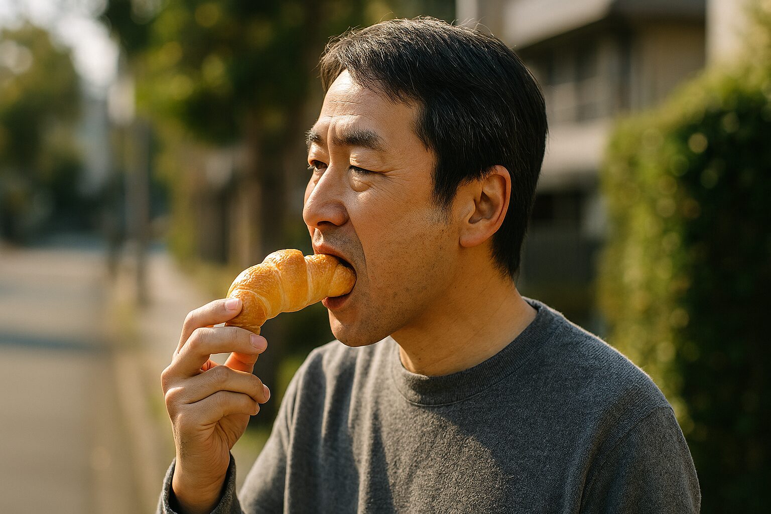 チーズ入りクレセントロール断面