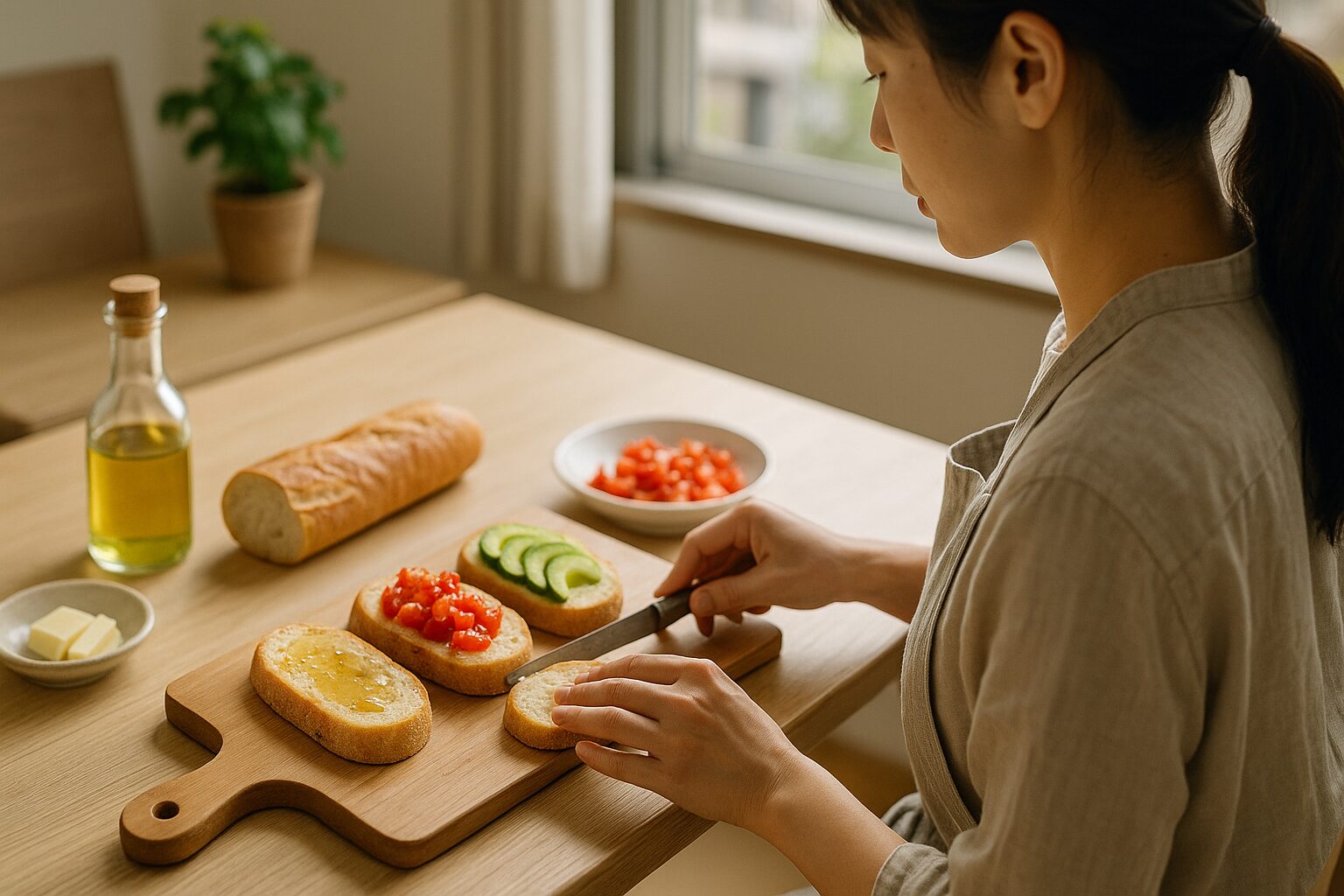 日本人女性が作るバケット簡単レシピ