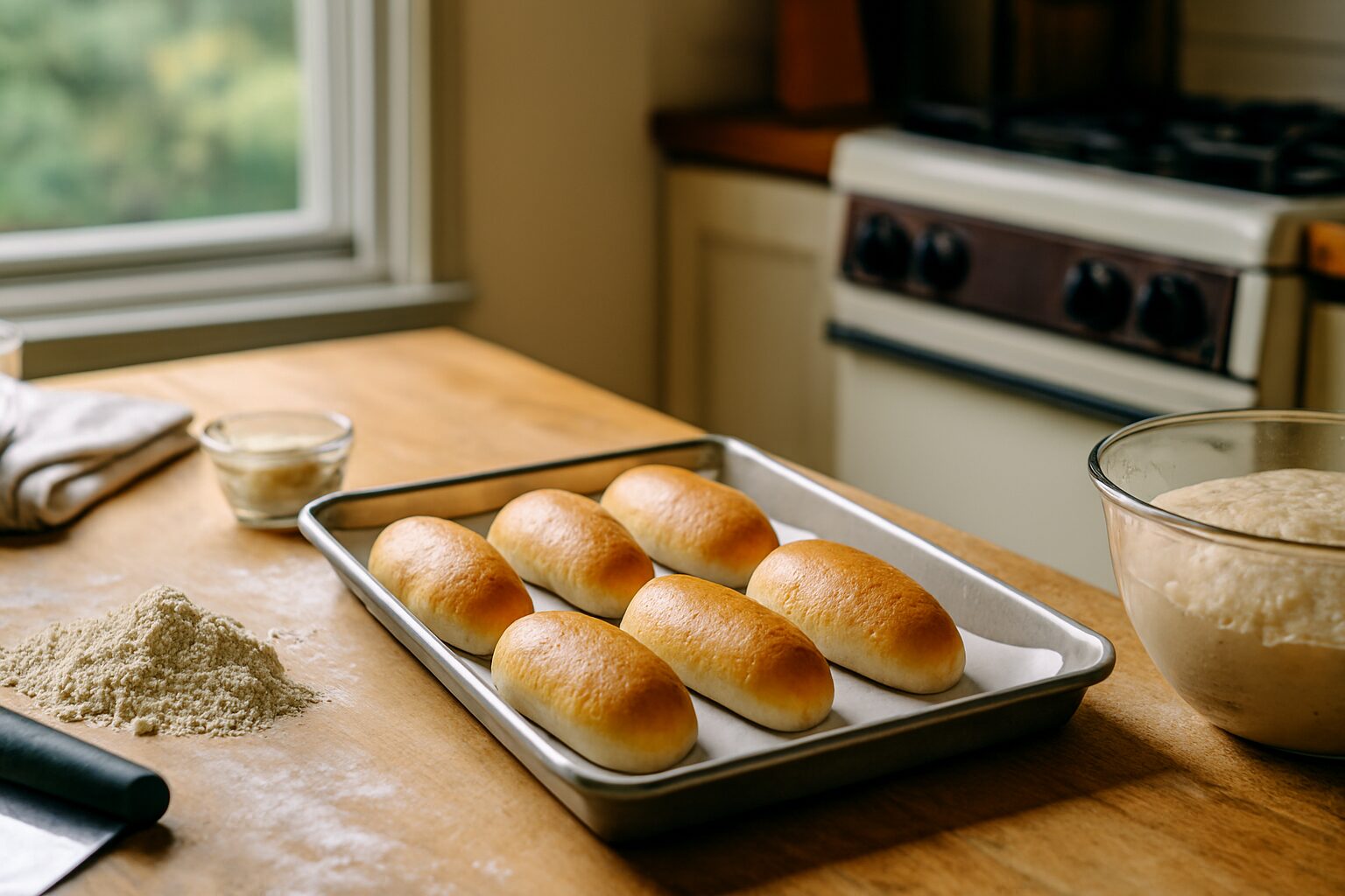 コッペパン作り方で焼き立てパン