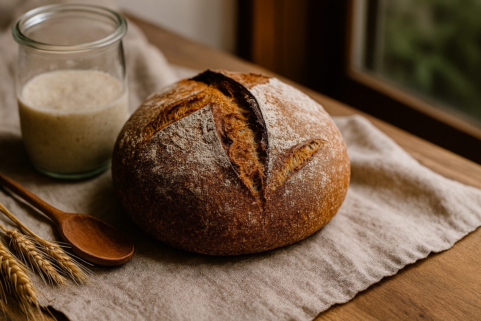 自家製酵母パンレシピ 焼き立てパンと酵母と小麦
