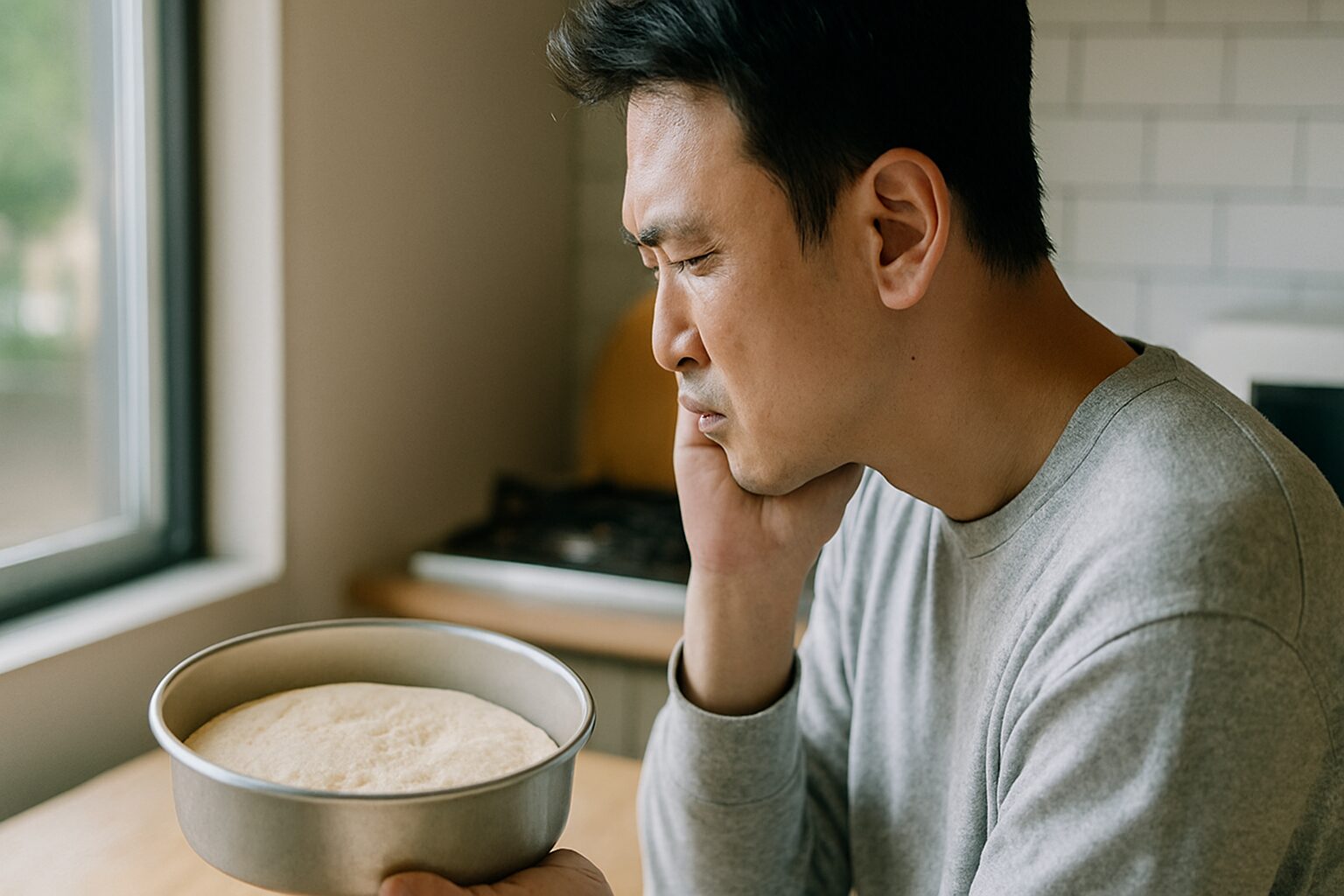 パン膨らまない対処に悩む日本人男性