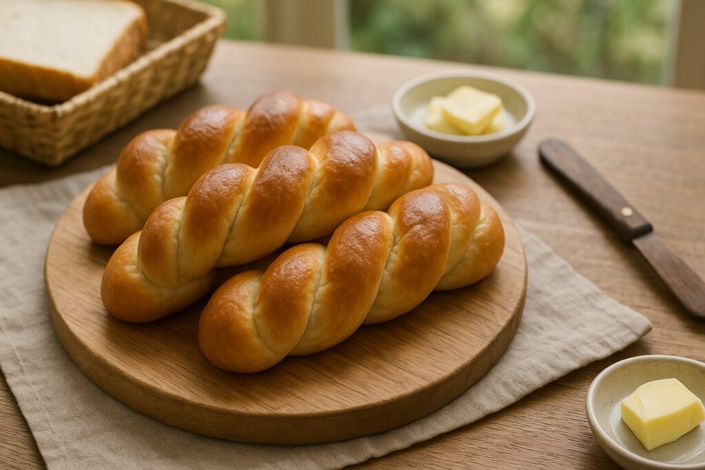 ねじりパンレシピ、焼き立てのねじりパン