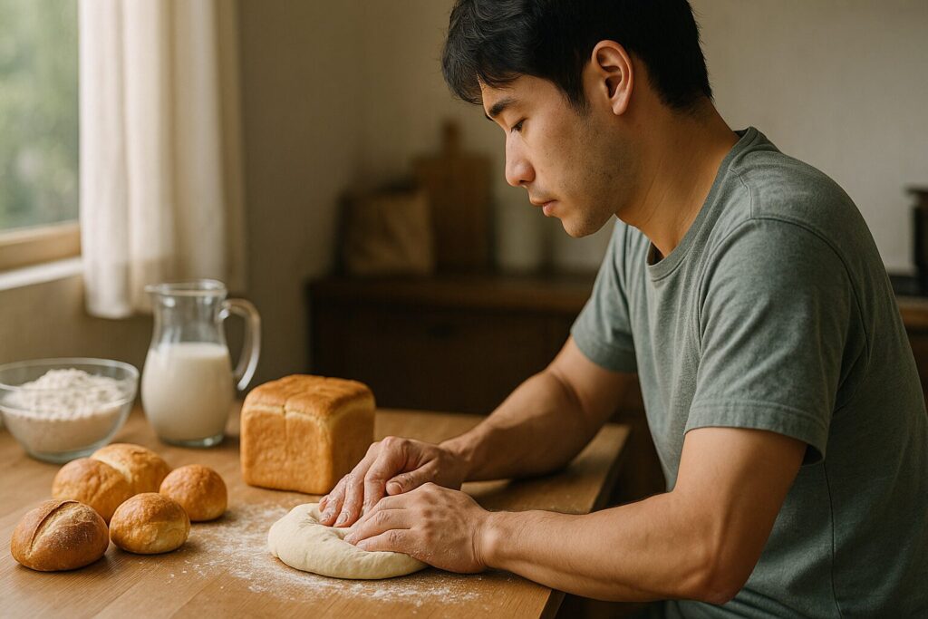 パンの作り方 初心者が生地をこねる