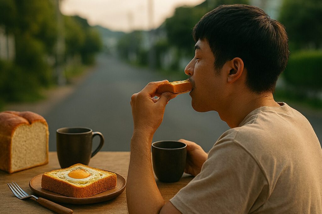 食パンアレンジ簡単朝のトースト朝食例