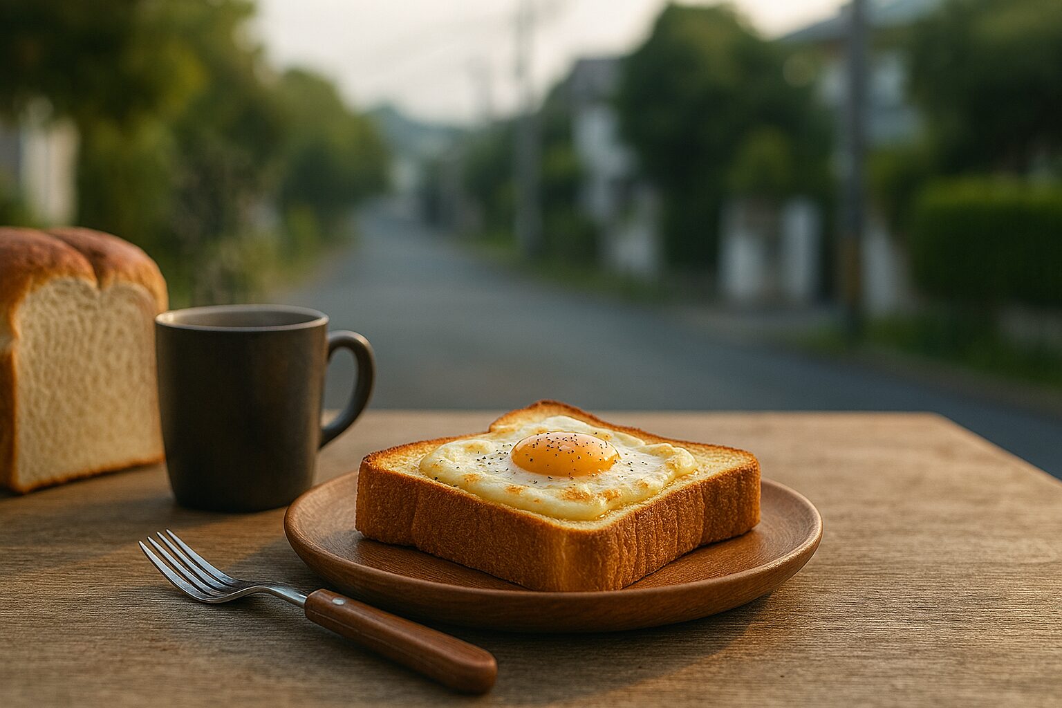 食パンアレンジ簡単朝の落ち着いた食卓