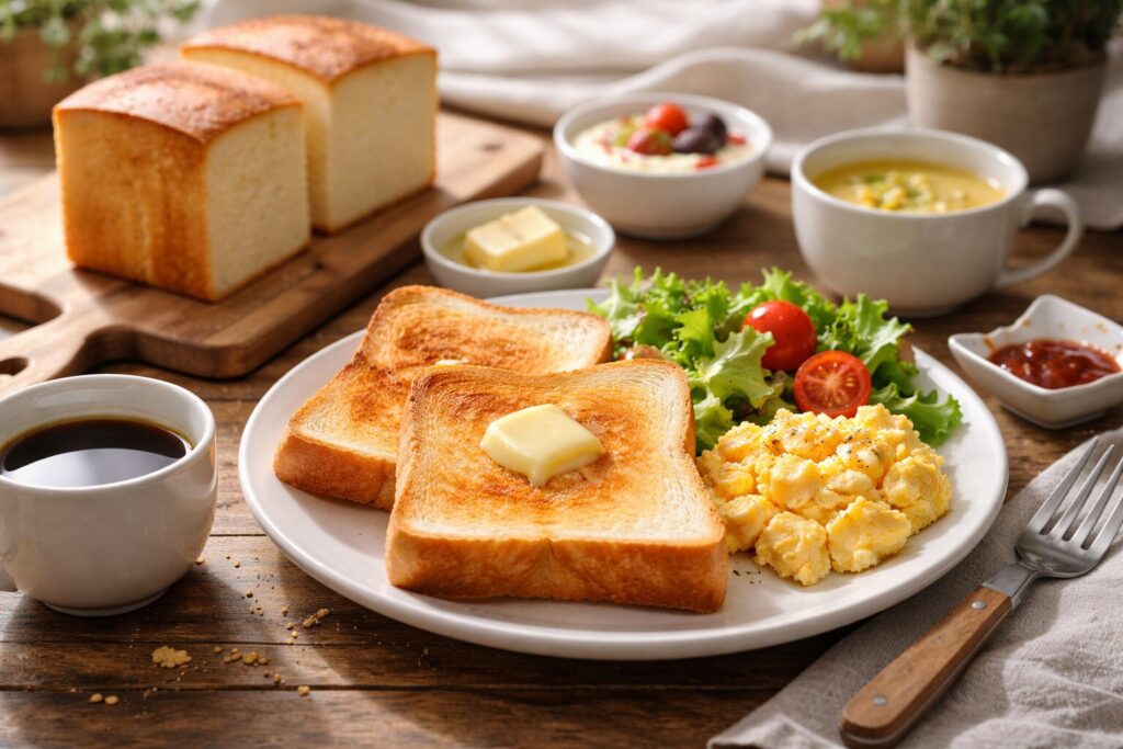 日本人男性向け食パン朝食アレンジ