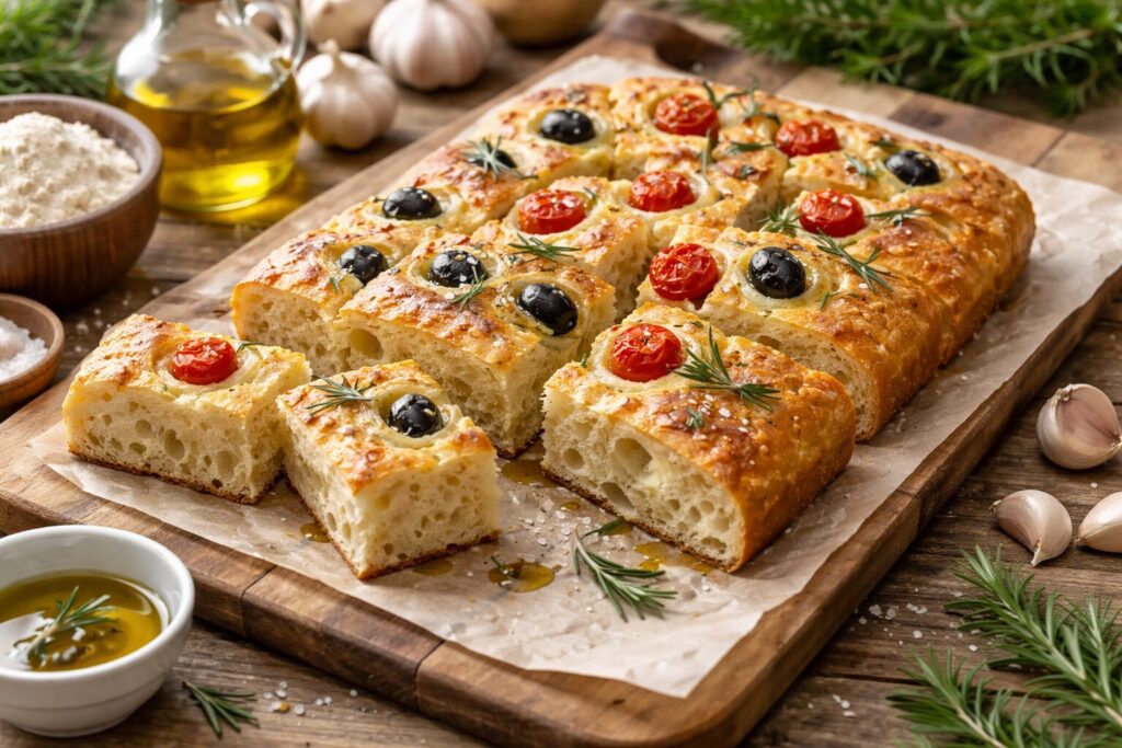 高加水フォカッチャの生地づくり工程