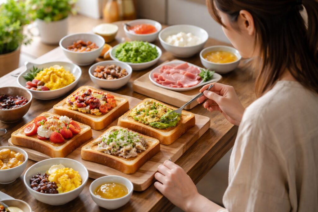 日本人女性が作るトーストの具材