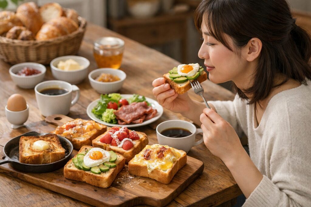 日本人女性が楽しむトーストの美味しい食べ方