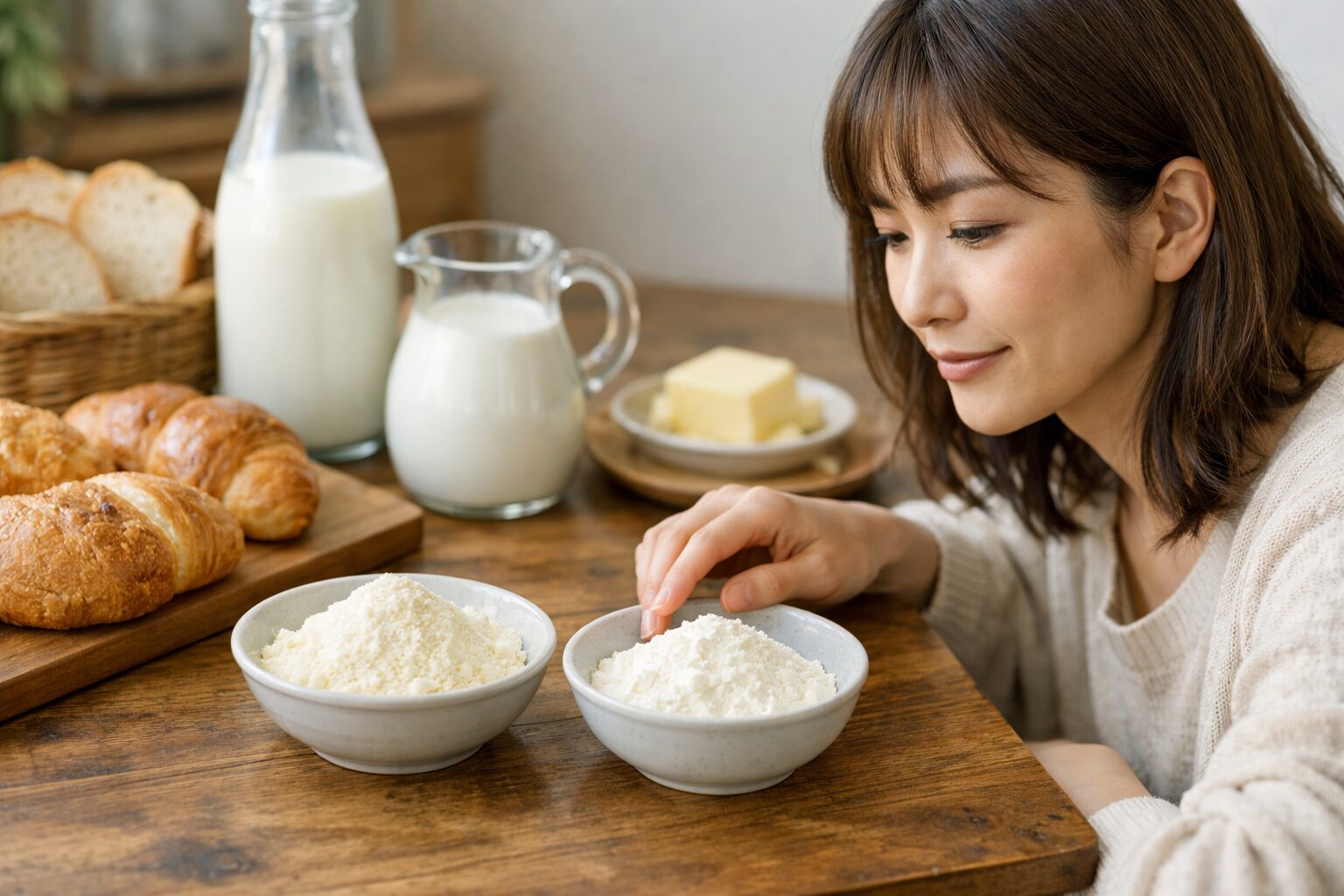 日本人女性が示すスキムミルクとクリープの違い