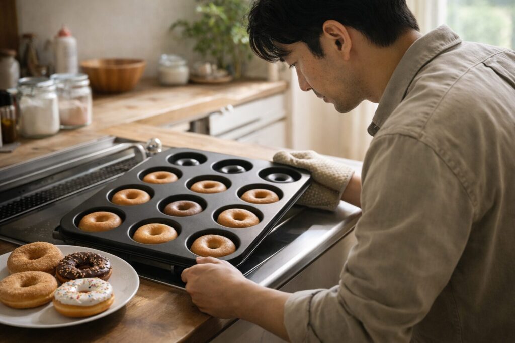 日本人男性が作った揚げないドーナツ