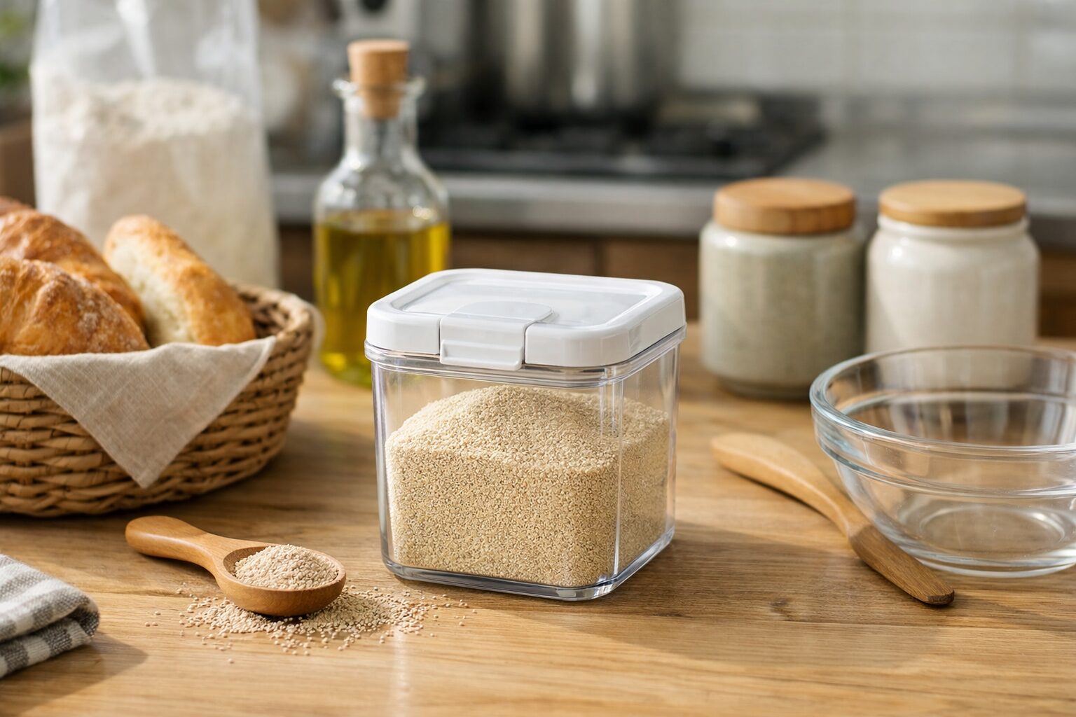 ドライイーストを保存する100均容器