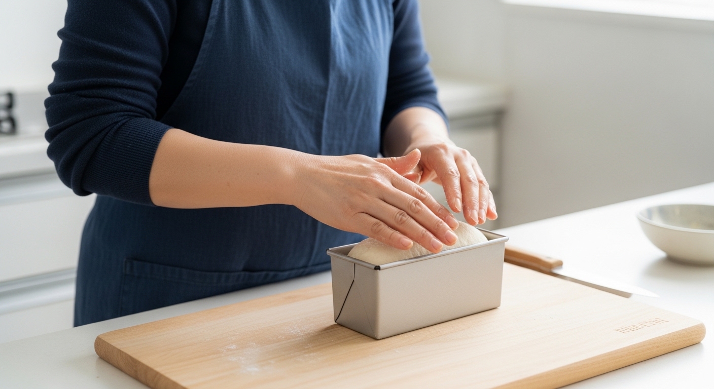 日本人女性がパンをこねすぎた状態