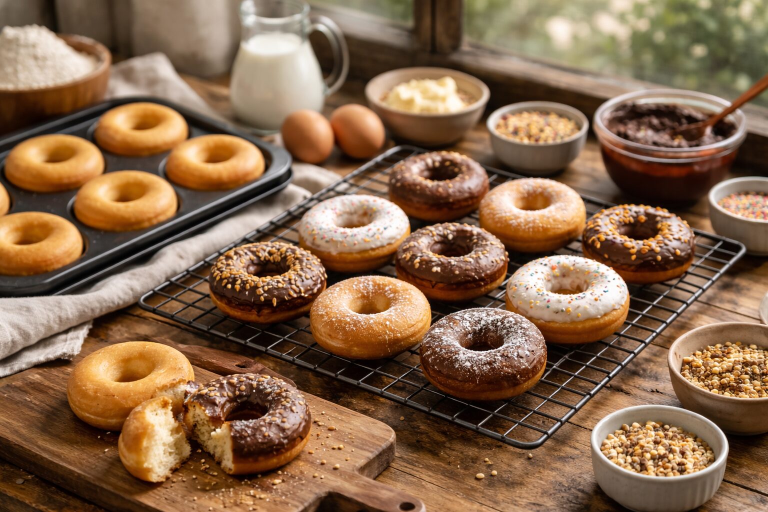 焼きドーナツのプロ風仕上げ