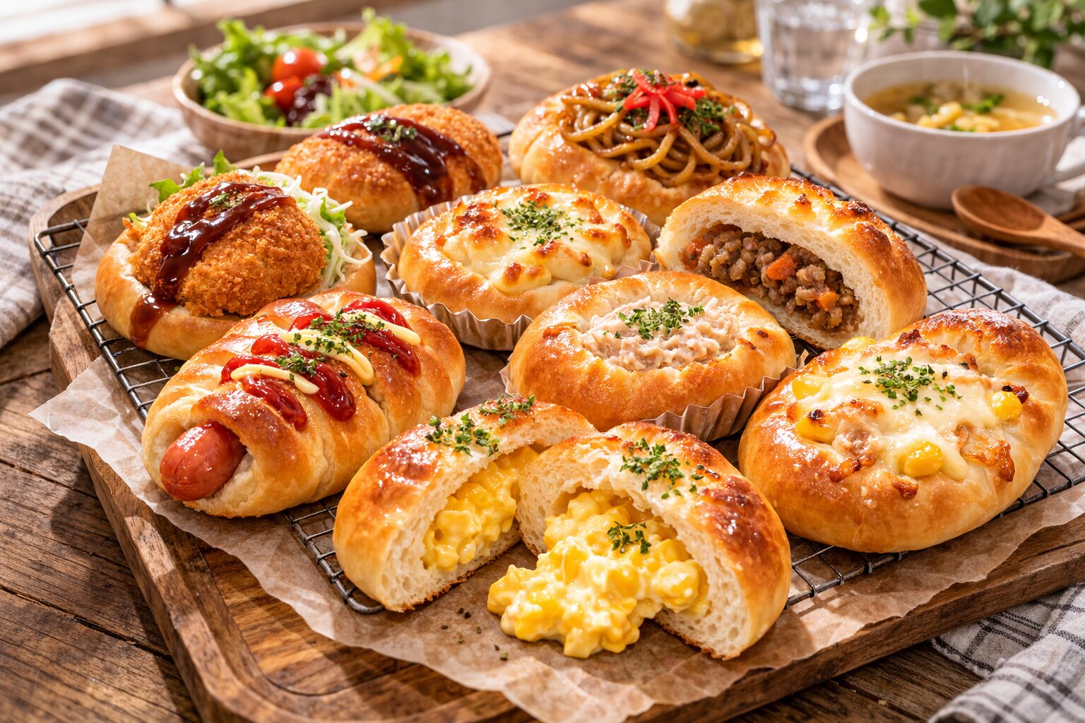 ふわふわ惣菜パンの作り方の要点