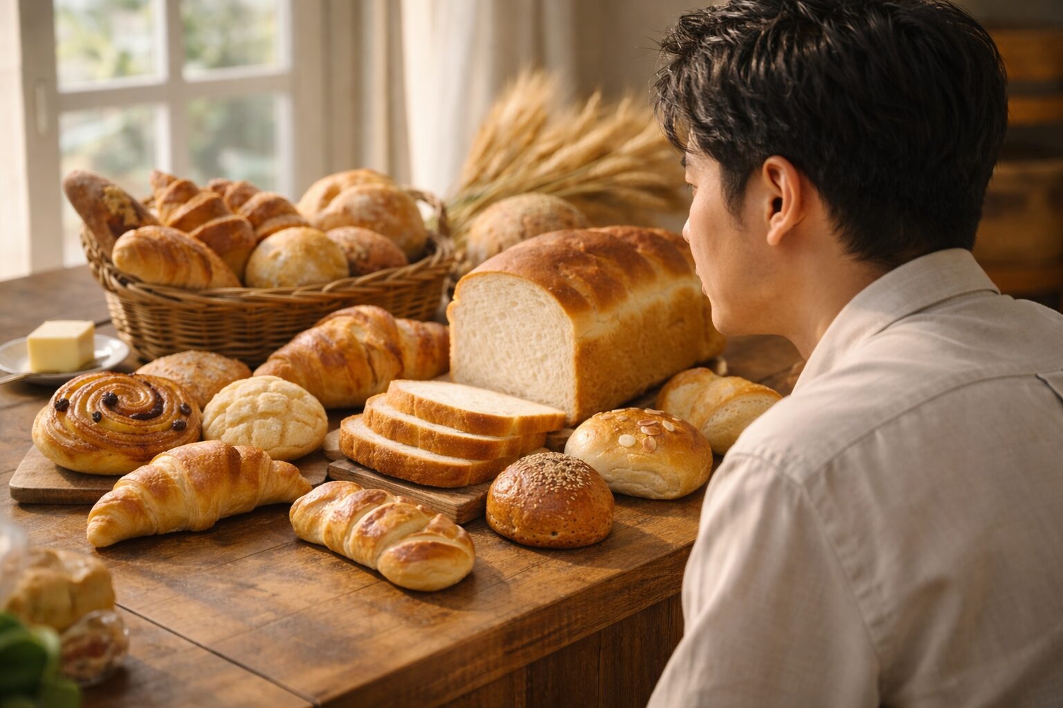 日本人男性が準強力粉の代用量を計算