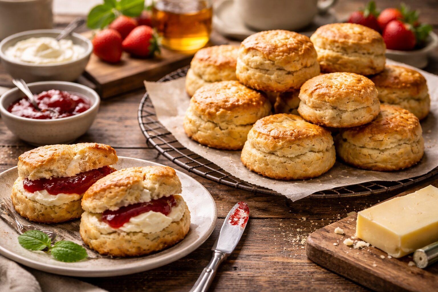 腹割れスコーンの割れ目が際立つ仕上がり