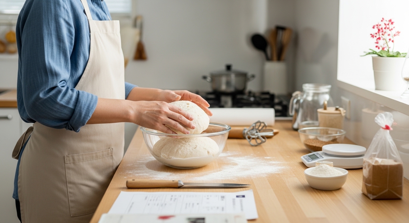日本人女性がパン発酵の仕組みを説明