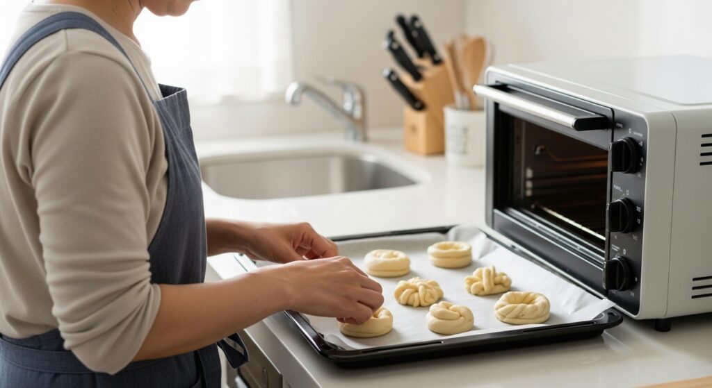 薄力粉のみでパン作りをする日本人女性