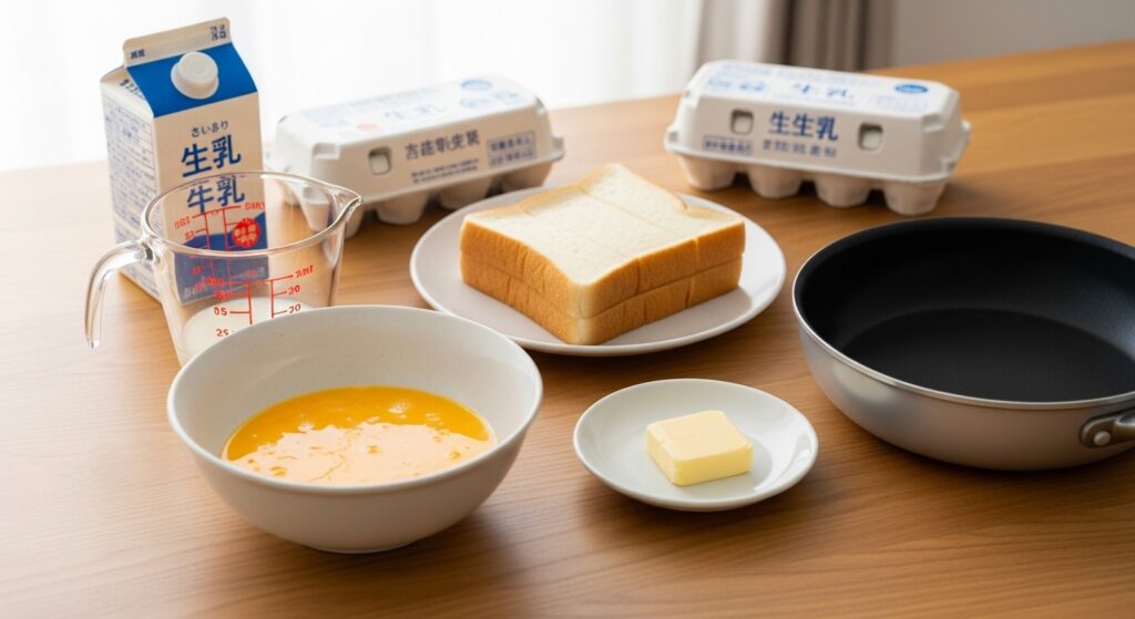 六枚切り食パンのフレンチトースト焼き上がり