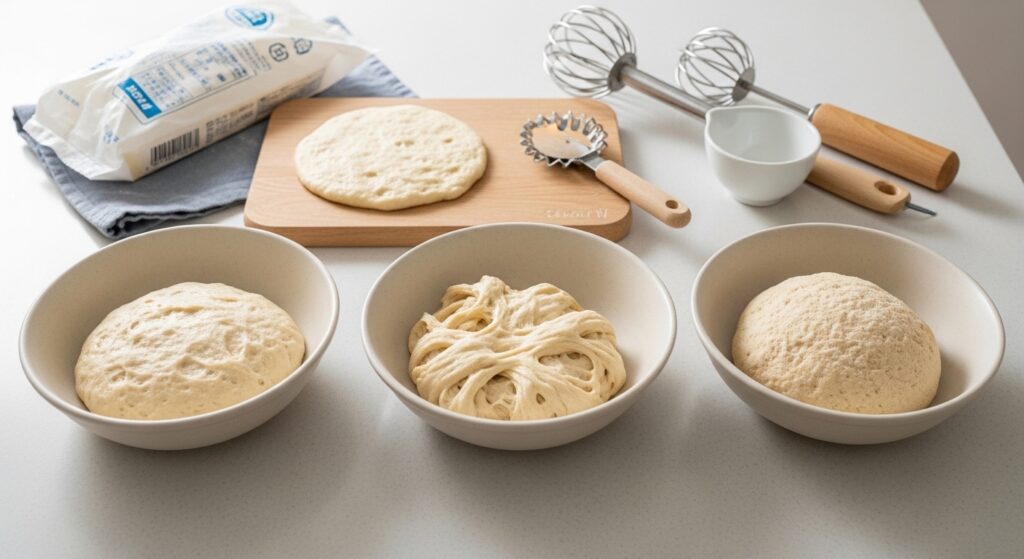 膨らまない・べたつく・固いパンの比較