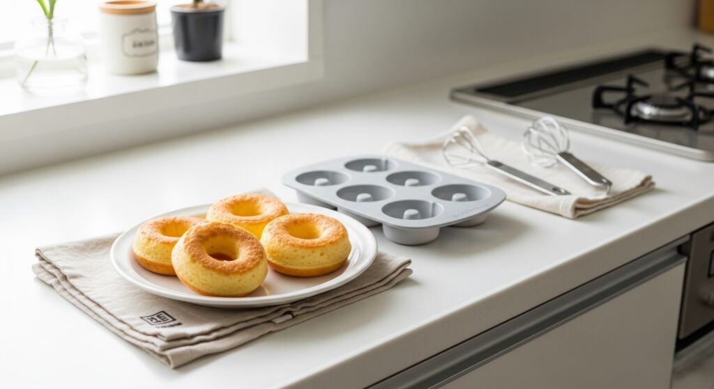 シリコン型で焼いたドーナツの基本手順