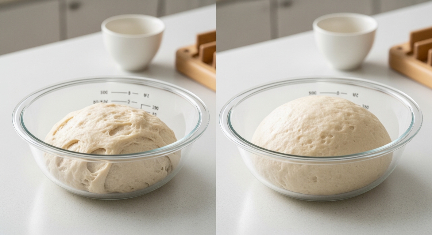ケトリング後のベーグルがラックに並び、もちっとした食感を生む工程を感じられるベーカリー風景