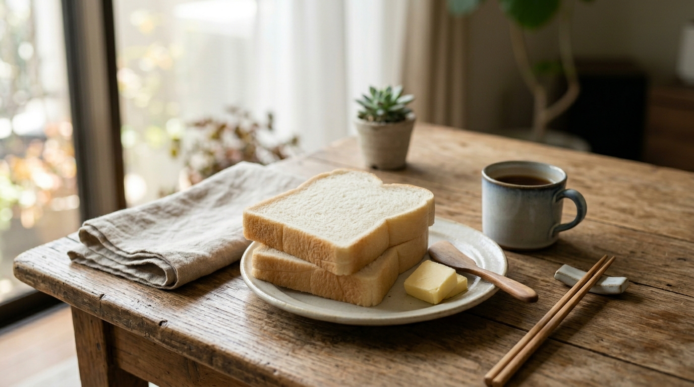 ノンフライヤーで食パンを焼く方法を試し、温度や時間を調整しながら焼き加減を確認する男性を表したイメージ画像