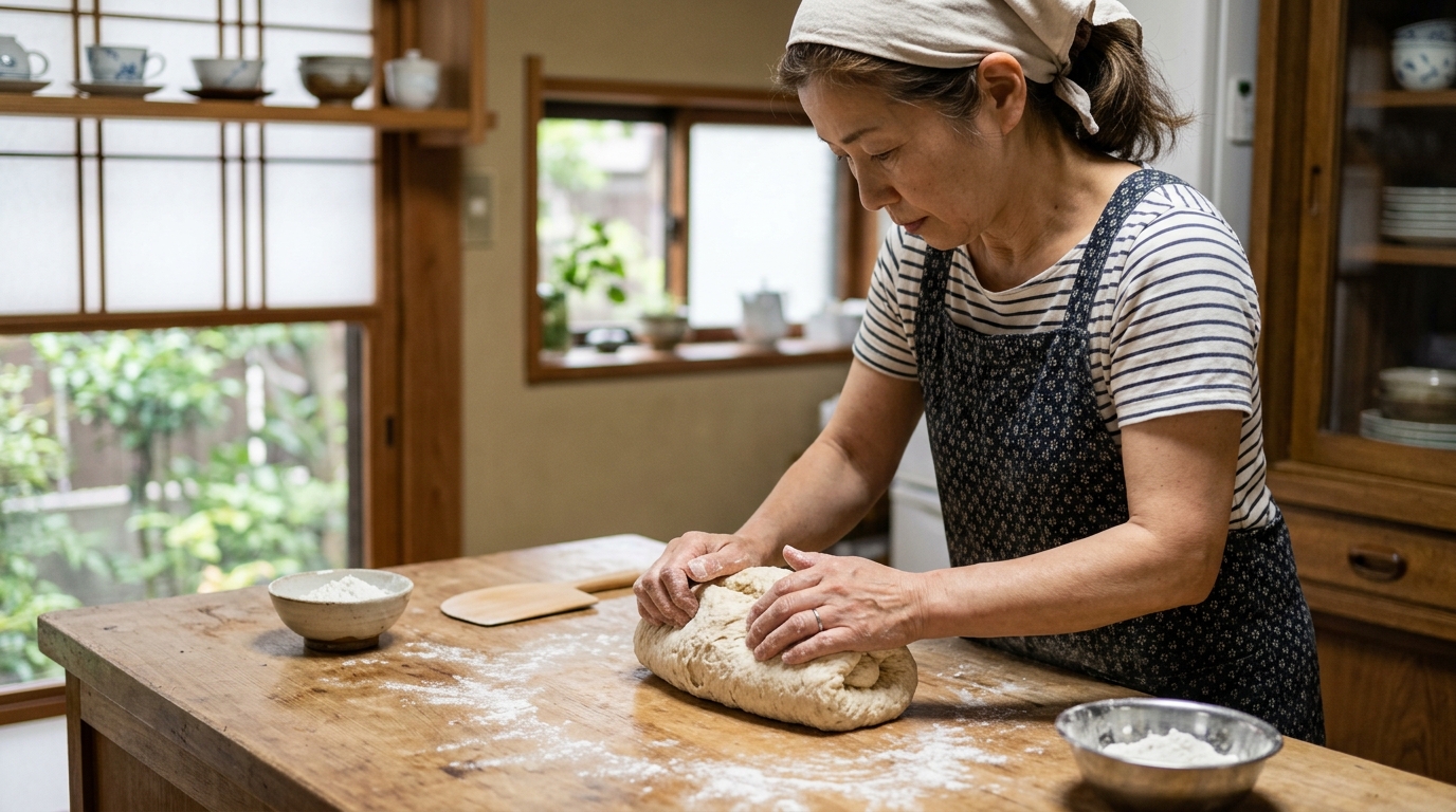 発酵の進み具合を確認する様子を表すイメージ画像