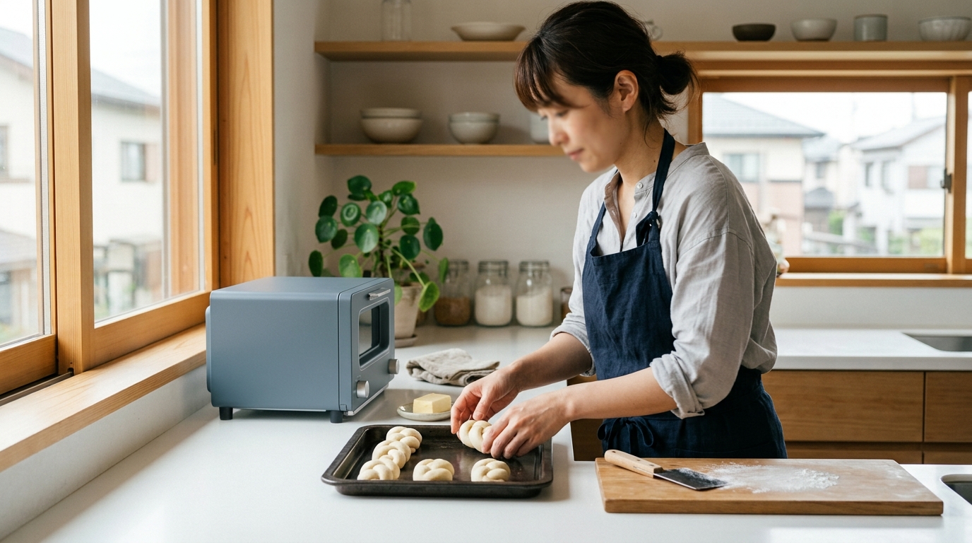 オーブントースターのパン作りと焼きたてパン