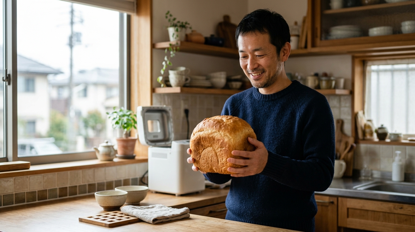 米粉パン作りのコツと基本設定を表すイメージ画像