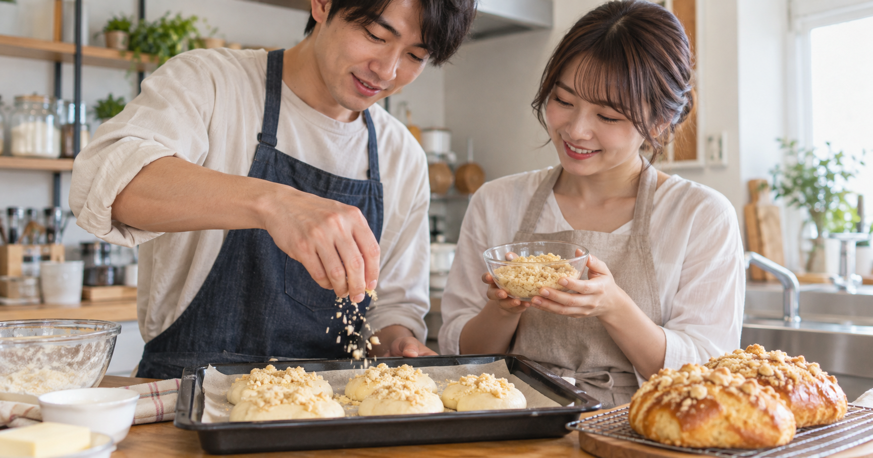 シュトロイゼルの食感や見た目を表すイメージ画像