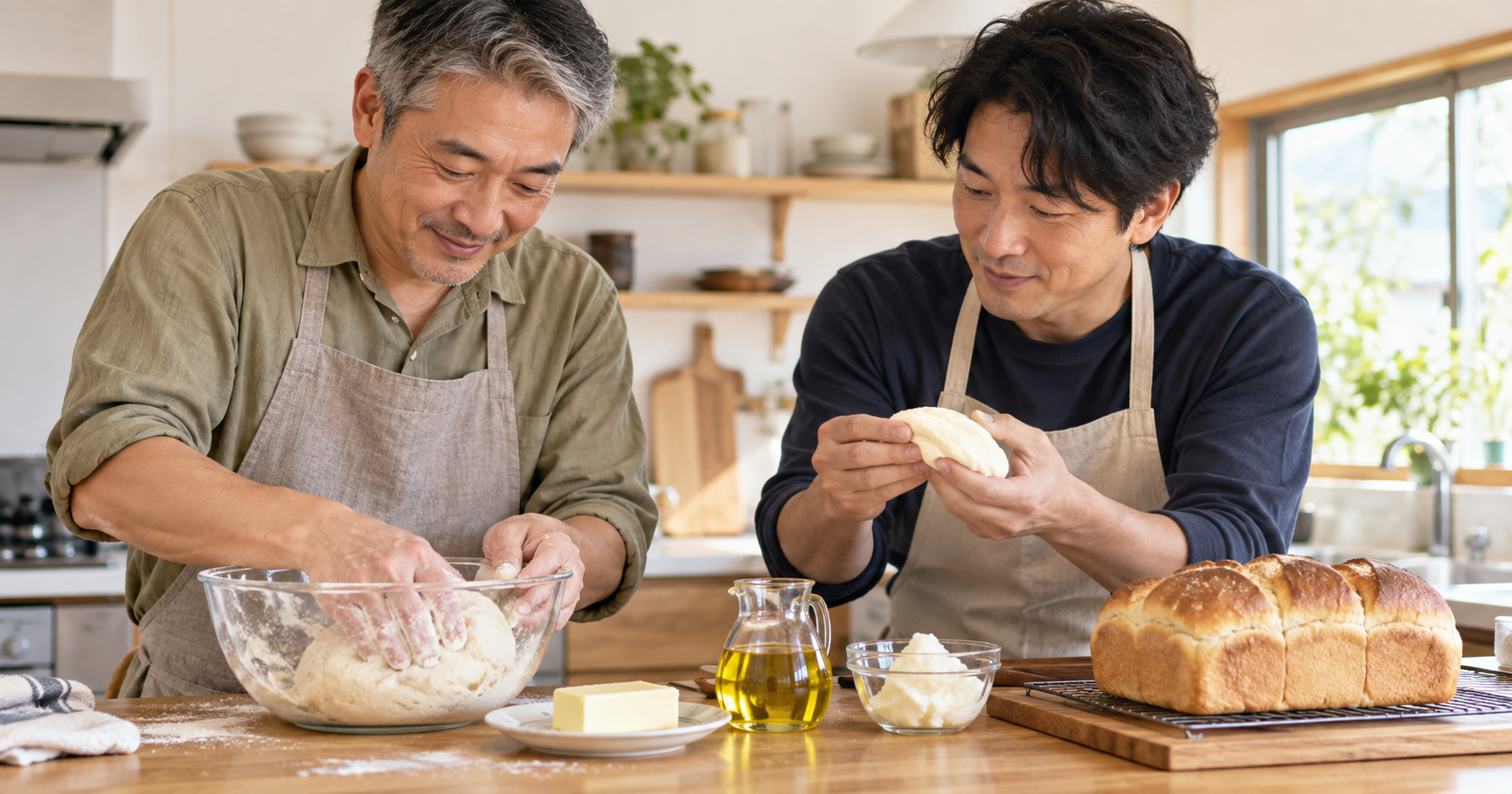 オーブンでパンを焼き上げる様子を表すイメージ画像