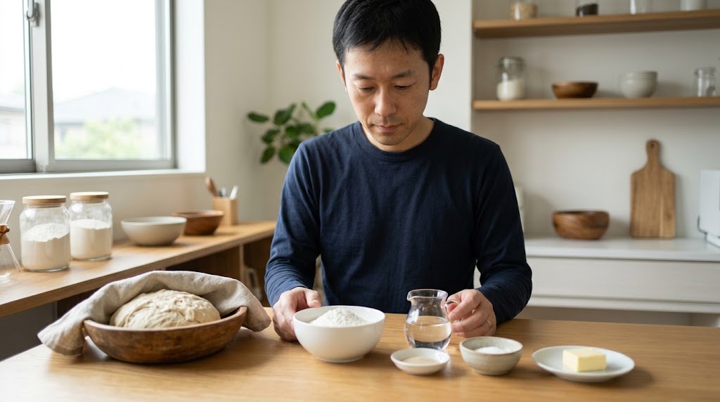 パンの材料おすすめ5選や強力粉のタンパク質量による違いを表すイメージ画像
