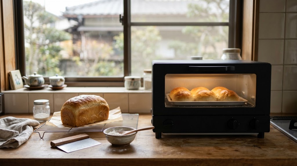 オーブンで焼くパン作りを表すイメージ画像