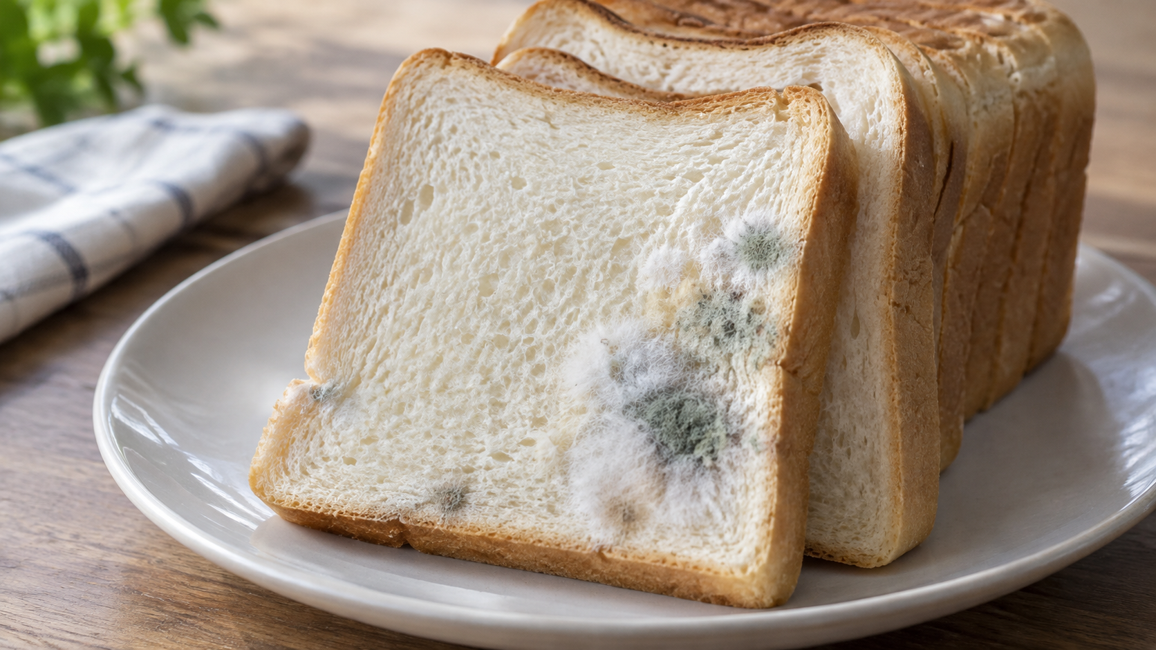 食パンの白い部分を確認する様子を表すイメージ画像