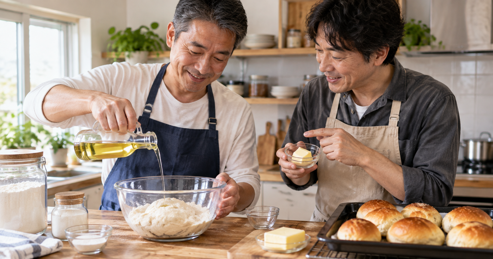 バターをサラダ油で代用する方法を表すイメージ画像